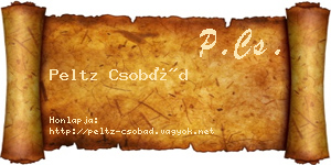 Peltz Csobád névjegykártya